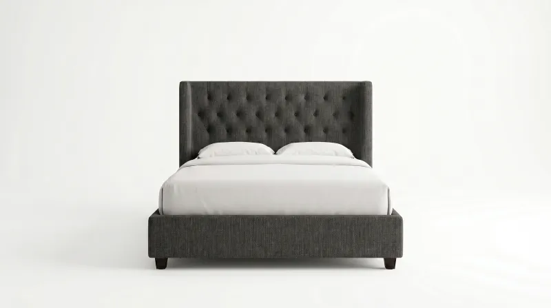 Avalon frame in Zander Charcoal fabric